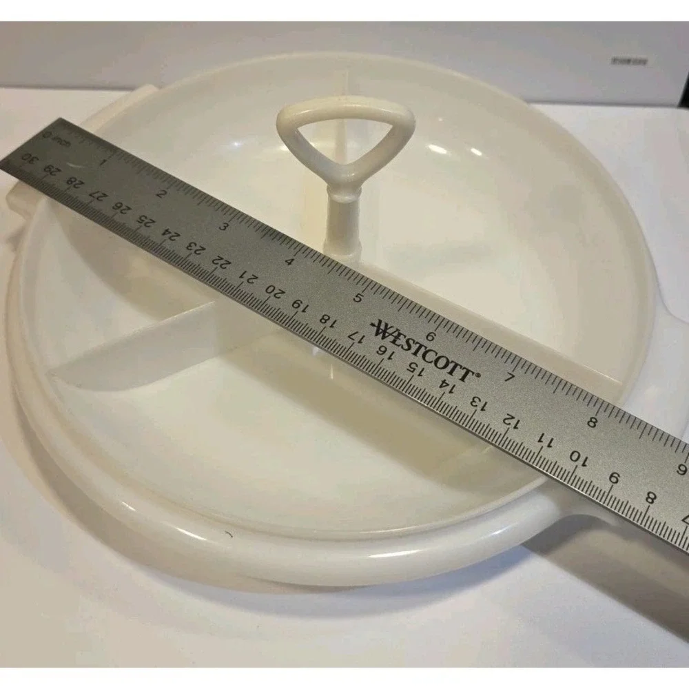 Vintage Tupperware  Divided Serving Dish  and handle - Set‎ Of 2